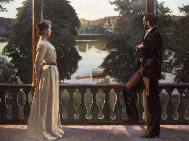 Richard Bergh Nordic summer's evening china oil painting image
